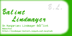 balint lindmayer business card